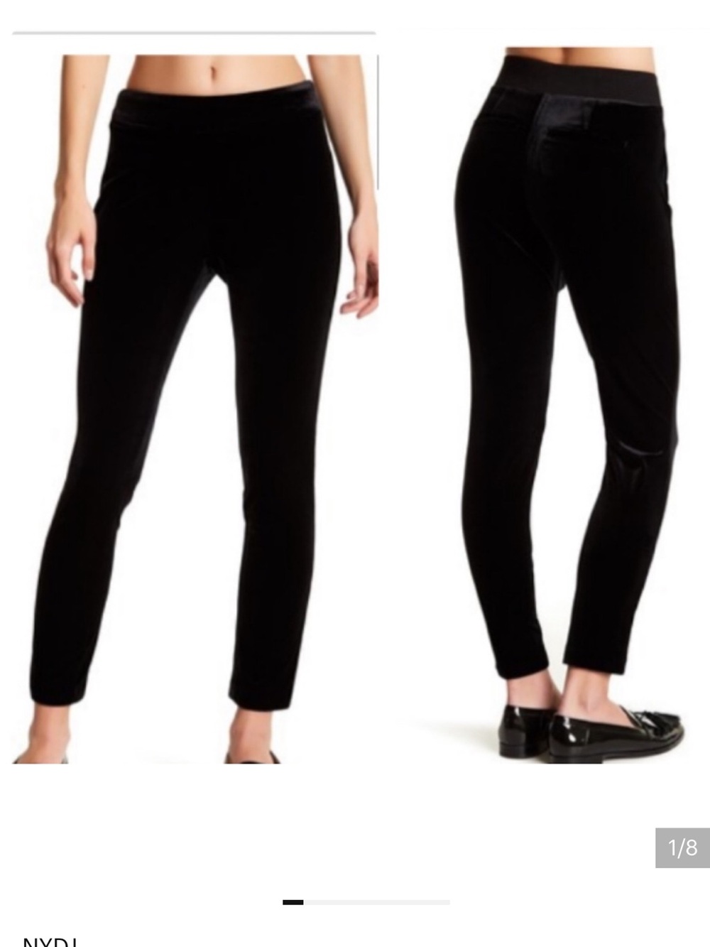 NYDJ Midnight Black Velvet Trousers
